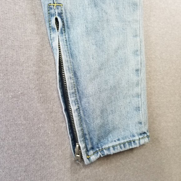 MNMI Light Wash Athletic Skinny Jeans - Picture 2 of 10